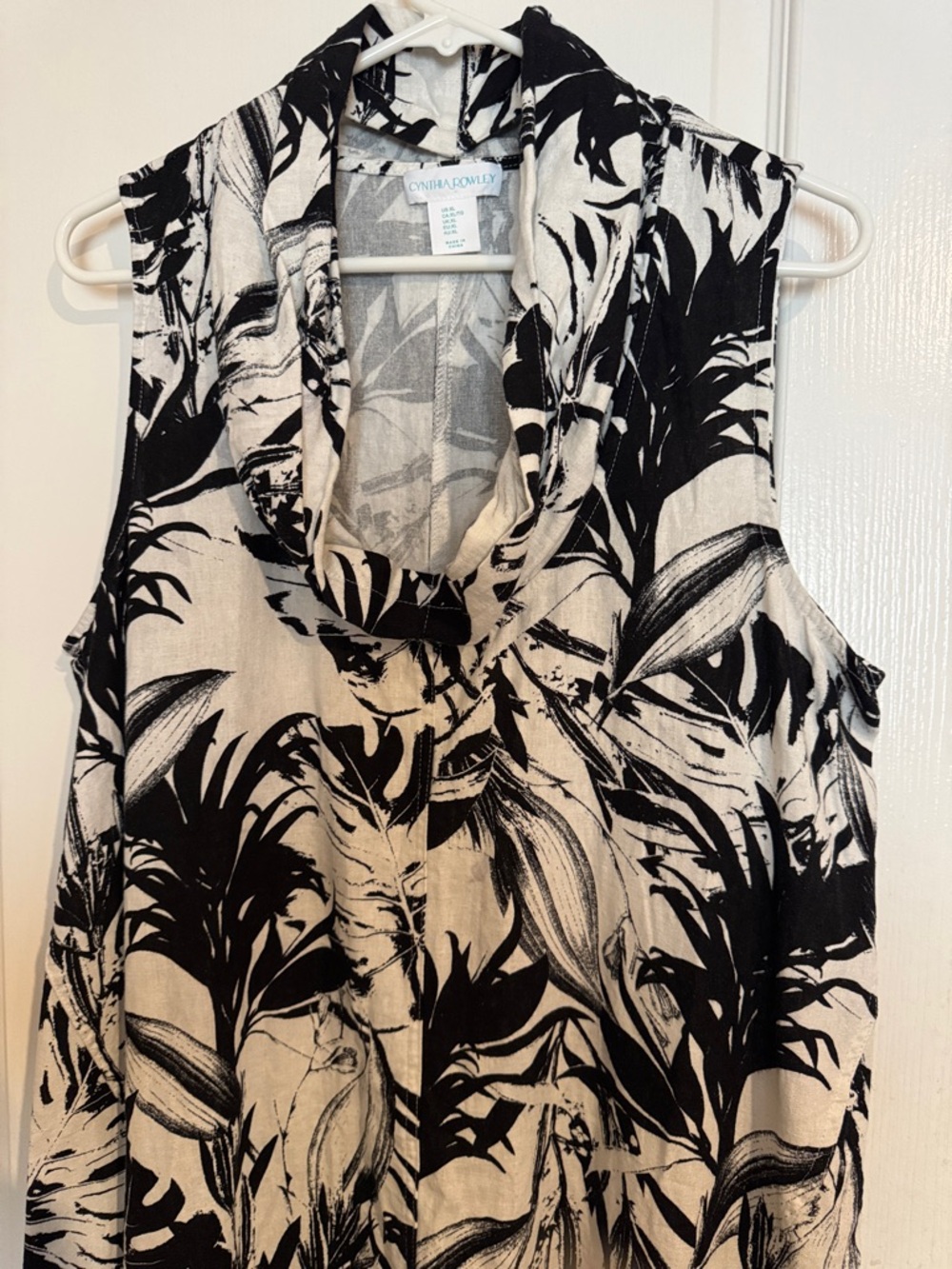 NWT-Cynthia Rowley Black and White High-Low Dress- Size XL - Picture 4 of 9